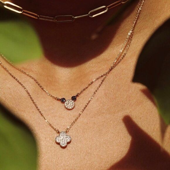 14K Solid Gold Mouse Necklace | Elegant Gold Jewelry by Tehrani Jewelry - Picture 7 of 10